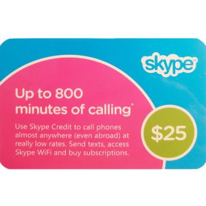 Skype $25 NZD Digital Gift Cards (Email Delivery)