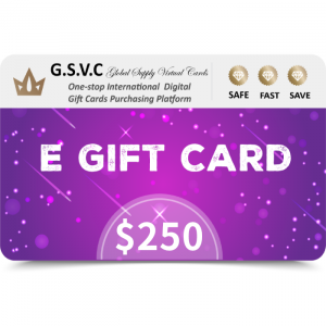 G.S.V.C Smart $250 USD E Gift Card (Email Delivery)