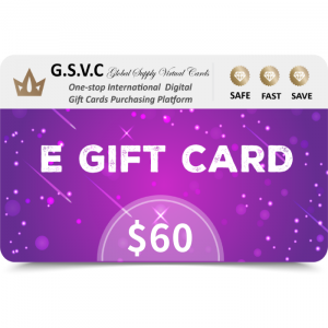 G.S.V.C Smart $60 USD E Gift Card (Email Delivery)