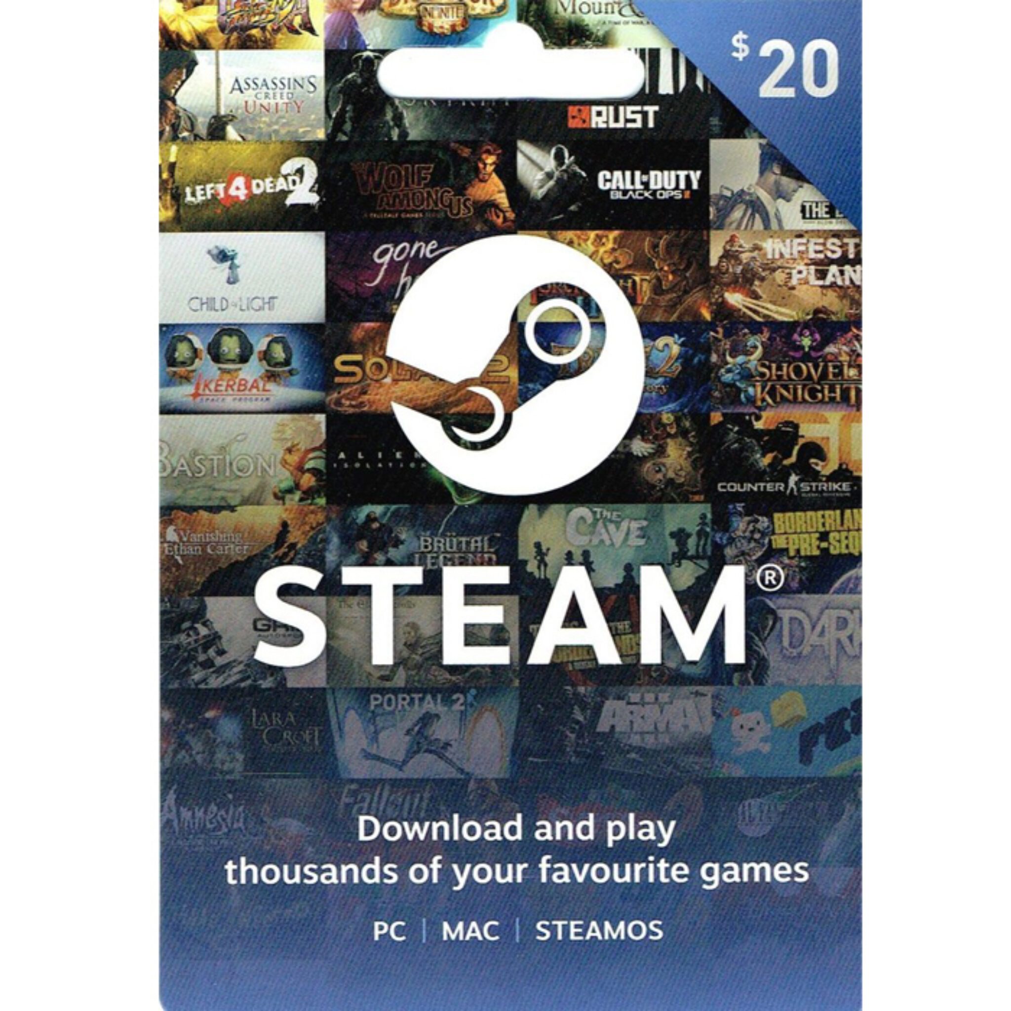Steam Game 20 USD (US) Digital Gift Card (Email Delivery) G.S.V.C