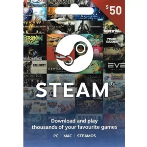 Steam Game $50 USD Digital Gift Card (Email Delivery)