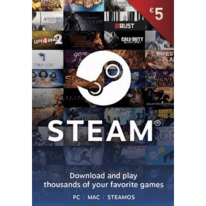 Steam €5 EUR (EU) Digital Gift Card (Email Delivery)
