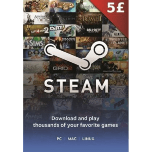 Steam £5 GBP (UK) Digital Gift Card (Email Delivery)