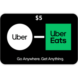 Uber $5 NZD Digital Gift Cards (Email Delivery)